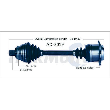 Surtrack Axle Cv Axle Shaft, Ad-8019 AD-8019